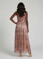 Imogen | Textured Finish Sleeveless Midi Dress