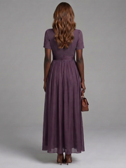 Elia | Gathered Waist Keyhole Maxi Dress