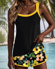 Mareny | Tankini Set with Floral Design