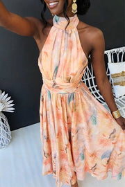 Halter™ - Maxi Dress with Print