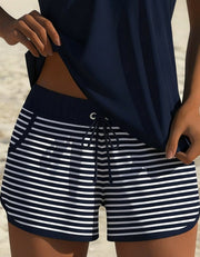 Nikita™ | Striped Simple Tankini Boxer