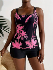 Amirae | Pink Floral Tankini Set
