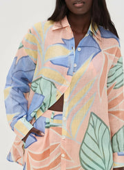 Amandine | Tropical Leaf Printed Short Set