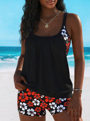 Camillee | Red Floral Tankini Set