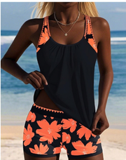 Ellyn | Floral Tank Top Swimsuit Set