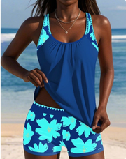 Ellyn | Floral Tank Top Swimsuit Set