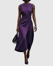 Aubriella™ | Elegant Round Neck Dress