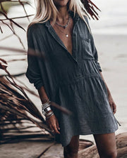 DALIA - CHIC SHIRT DRESS IN COTTON BLEND