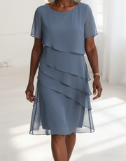 Linda | Elegant Comfort Ruffle Dress