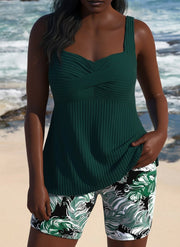 Edith™ | Cross-Body Tankini with Floral Shorts