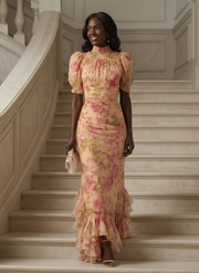 Vianne | Gentle High Neck Maxi Dress