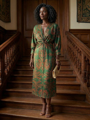 Lune | Natural Wrap Midi Dress
