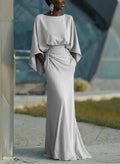 Clara | Elegant V-neck backless sleeve dress
