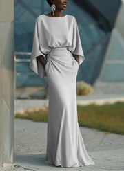 Clara | Elegant V-neck backless sleeve dress