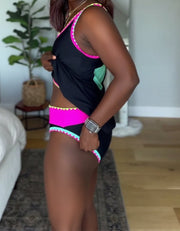 Myra™ | Elegant Three-Piece Color Block Swimsuit