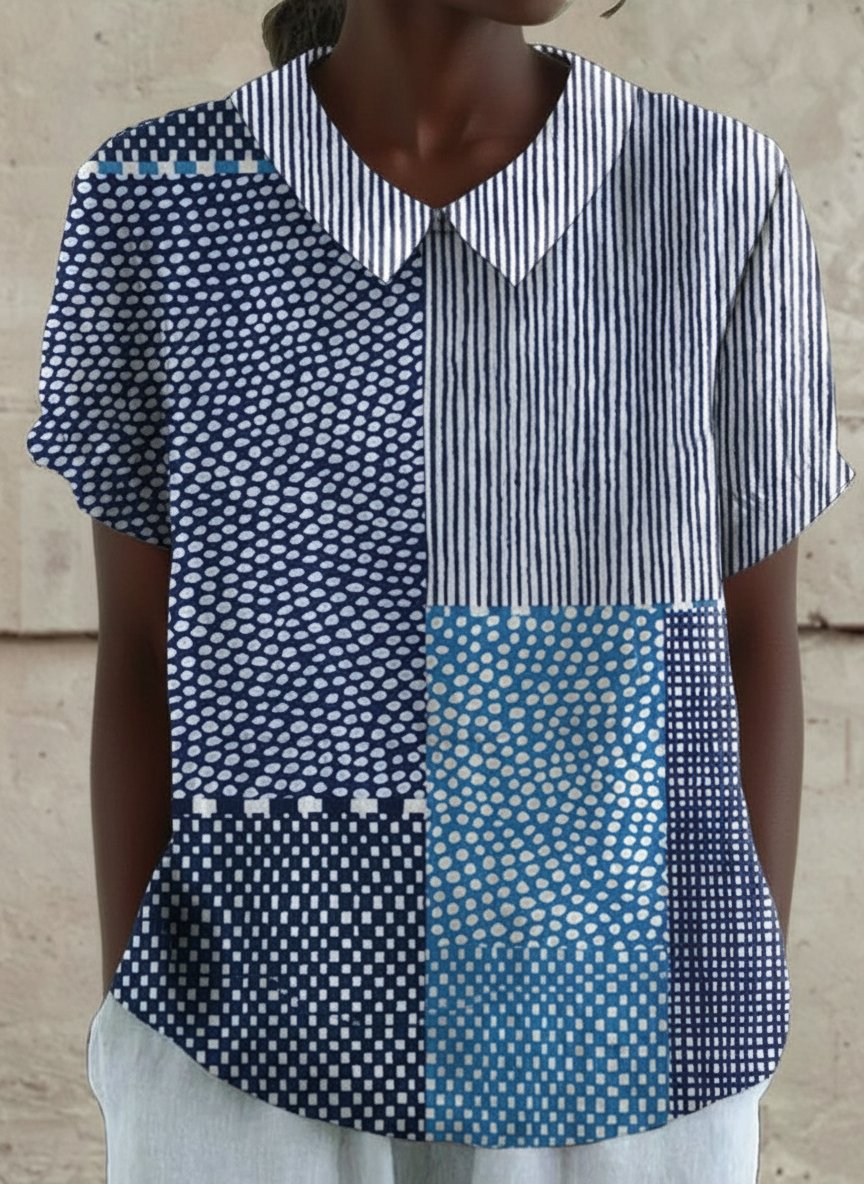 Allie | Patchwork Print Shirt