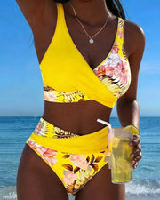 Jolina™ | Floral Contrast Split Bikini