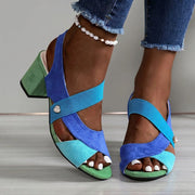 Elara | Cross Strap Comfort Heels
