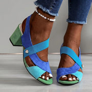 Elara | Cross Strap Comfort Heels