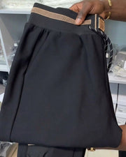 Elegent Pants with Drawstring and Elastic Waist