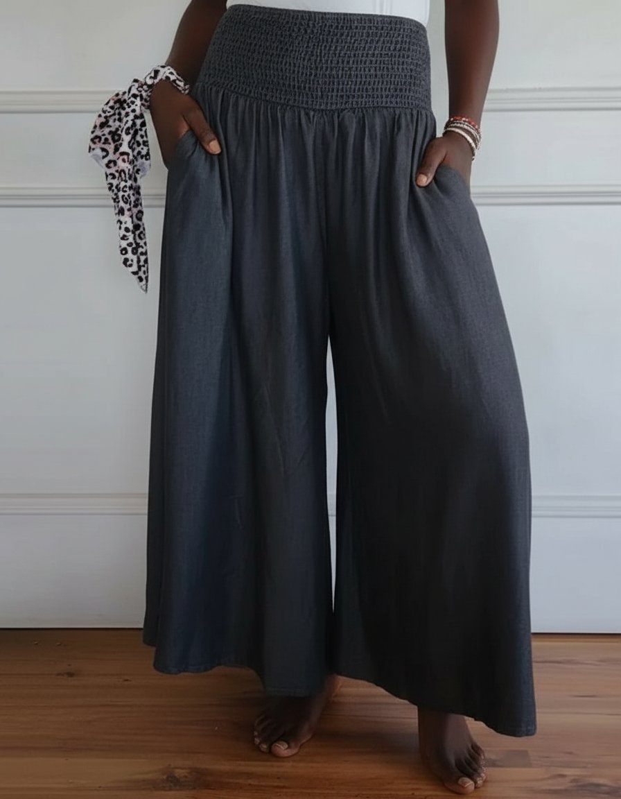 Jaspar | Flowy Smocked Waist Pants