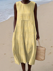 Roes™ Embroidered Midi Dress