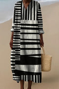 ELARA™ | MONOCHROME MAXI DRESS