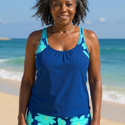 Ellyn | Floral Tank Top Swimsuit Set
