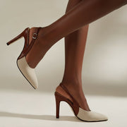 Amélie | Contrast Slingback Heels