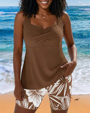 Diana™ | Swim Shorts Two Piece Body Covering Printed Boxer
