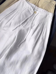 Camillee | Wide-leg Pants in Cotton and Linen Blend