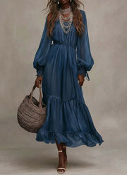 Gerda | Elegant V-Neck Midi Dress