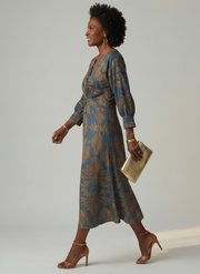 Lune | Natural Wrap Midi Dress