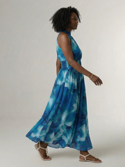 Sylin | Gathered Halter Midi Dress
