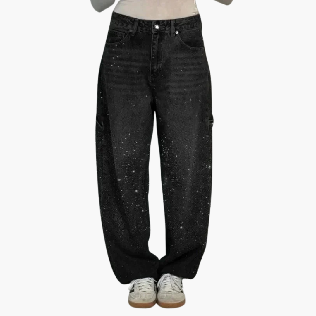 Viktoria - High-Waist Glitter Jeans