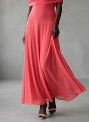 June | Off Shoulder Draped Midi Dress