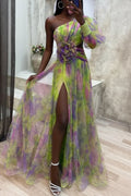 Grace | Summer Escape Beauty Floral Pleated Maxi Dress