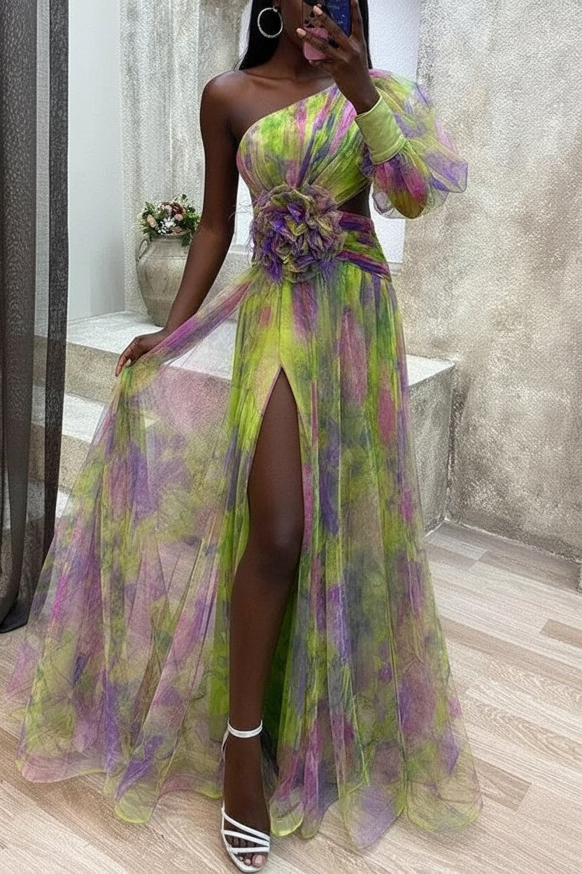 Grace | Summer Escape Beauty Floral Pleated Maxi Dress