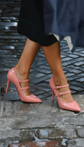 HIGH HEEL SHOE WITH DOUBLE STRAP