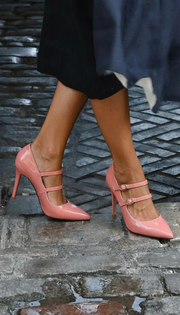 HIGH HEEL SHOE WITH DOUBLE STRAP