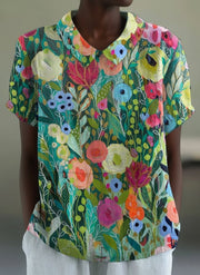Daisy | Watercolor Floral Shirt