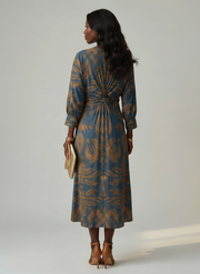 Lune | Natural Wrap Midi Dress