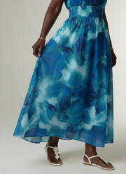 Sylin | Gathered Halter Midi Dress