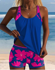 Ellyn | Floral Tank Top Swimsuit Set
