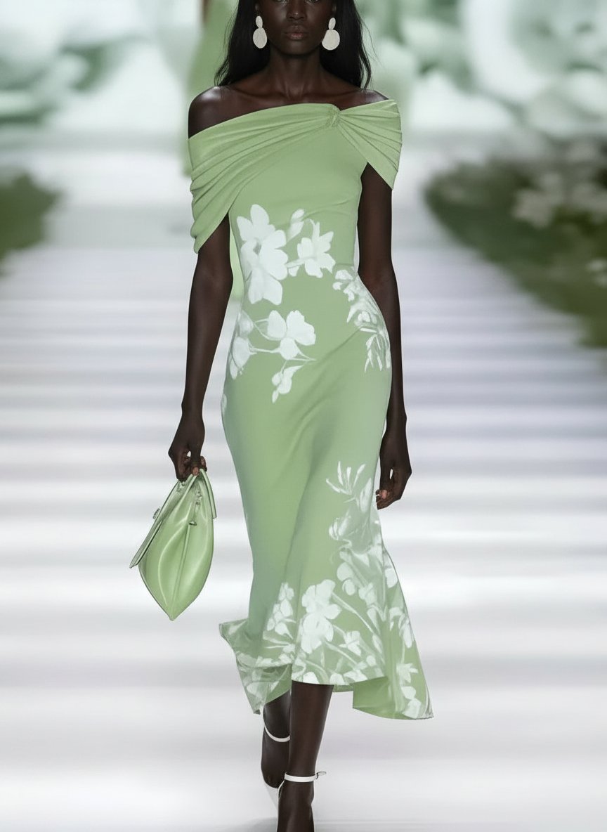 Frederique | Elegant Floral Print Dress