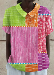 Zoe | Colorful Patchwork Shirt