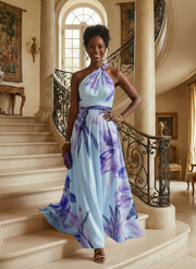 Amiel | Light Floral Maxi Dress
