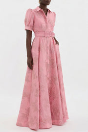 Anabella - Dress with Short Puff Sleeves