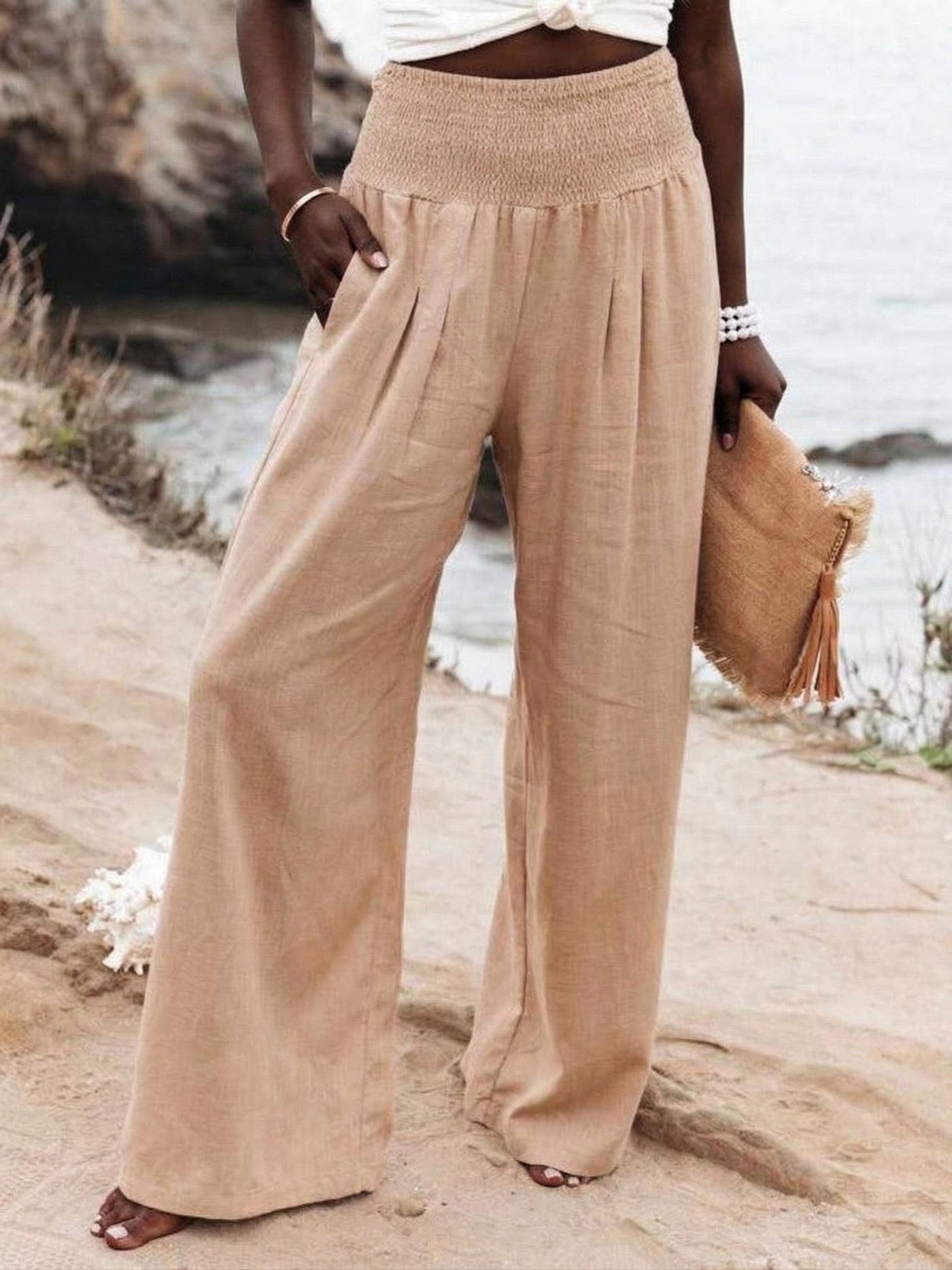 THALIORA – REMI WIDE-LEG LINEN TROUSERS