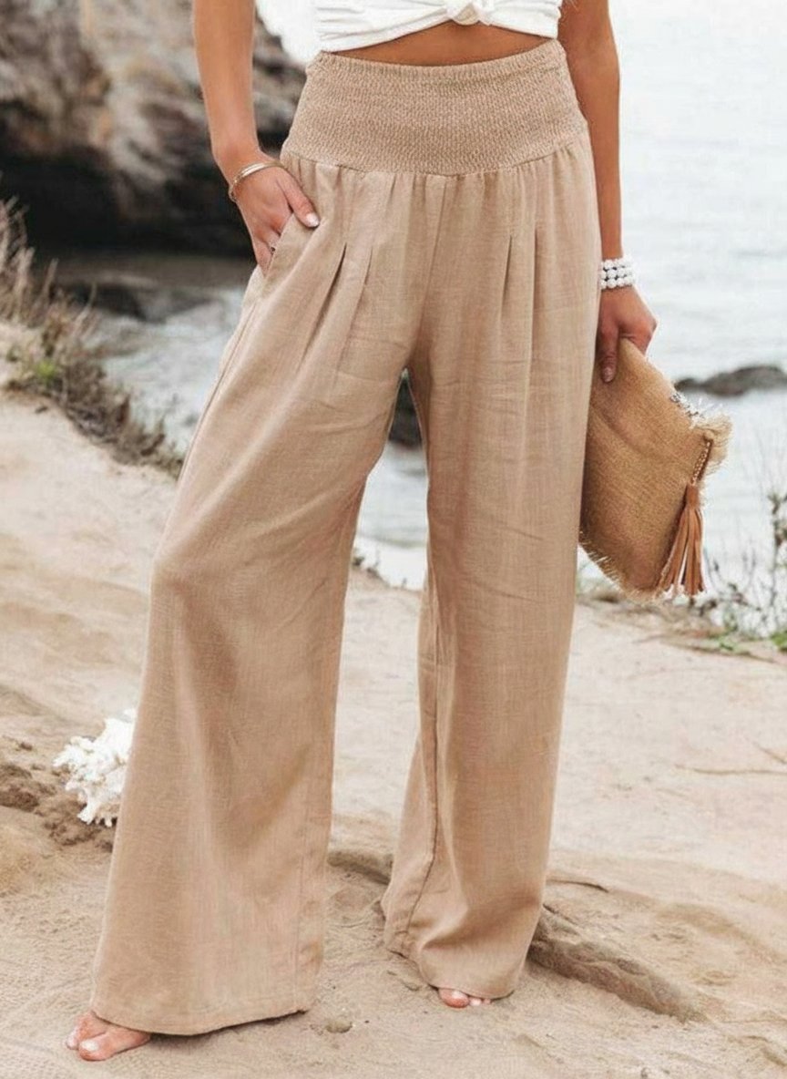 THALIORA – REMI WIDE-LEG LINEN TROUSERS
